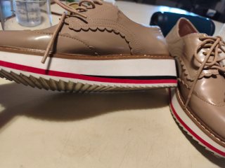 Zapatos Zara Woman Talla 35 Beige/Rojo
