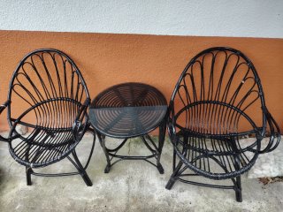Conjunto mesa y 2 sillas jardín