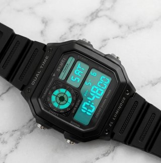 Reloj SKMEI Dual Time Digital LCD Personalizado