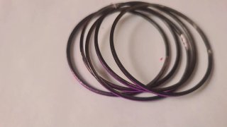 Pulseras estilo pakistaní doradas y rosas