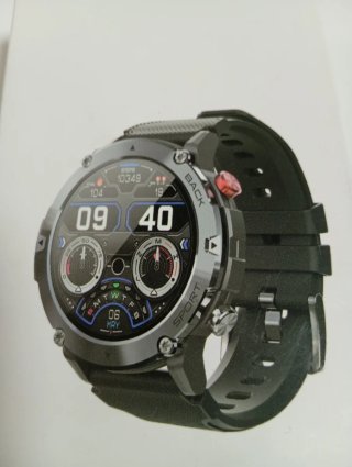 Reloj Inteligente Negro y Plateado nuevo