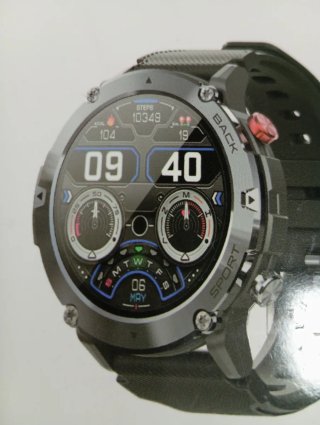 Reloj Inteligente Negro y Plateado nuevo