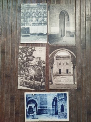 🇪🇸 Lote 5 Postales Antiguas Granada y Toledo