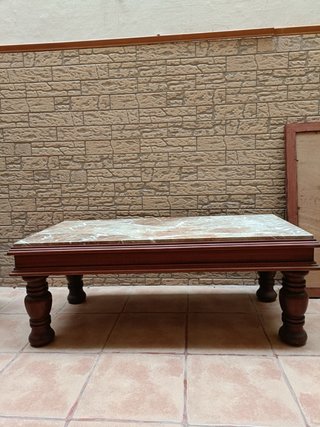 Conjunto dos mesas de centro con su espejo, marmol