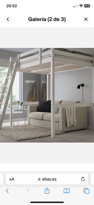Letto matrimoniale a castello Ikea in legno