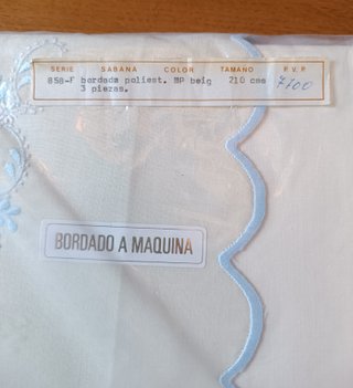 Juego de sábanas bordadas Vintage Terlenka