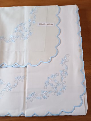 Juego de sábanas bordadas Vintage Terlenka
