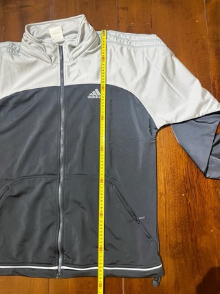 Casaco Adidas Zip Up Preto e Cinza