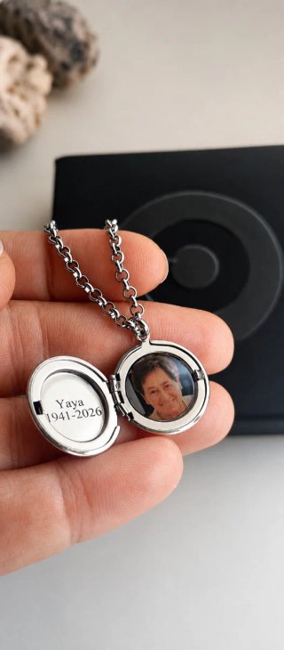 Relicario Acero Plata Personalizado Foto