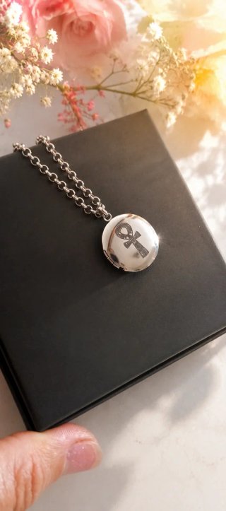 Relicario Acero Plata Personalizado Foto