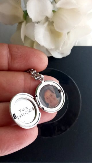 Relicario Acero Plata Personalizado Foto