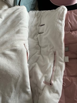 Saco de silla de paseo acolchado rosa