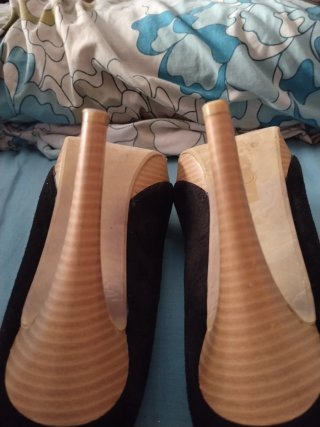 Zapatos de tacón alto y plataforma negros
