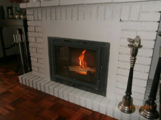 Insertable para chimenea de fundición y vidrio