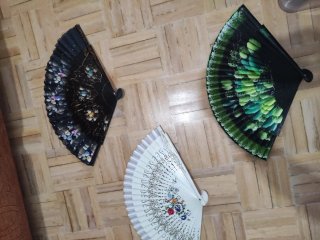 Abanicos Decorados lote de 5
