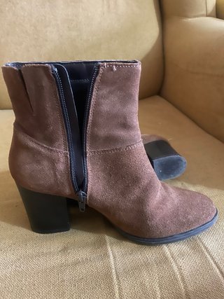 Botines Fosco Piel Serraje Marrón Talla 38