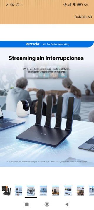Router Tenda 4G LTE N300 Wi-Fi