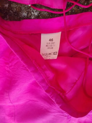Vestido fiesta rosa señora