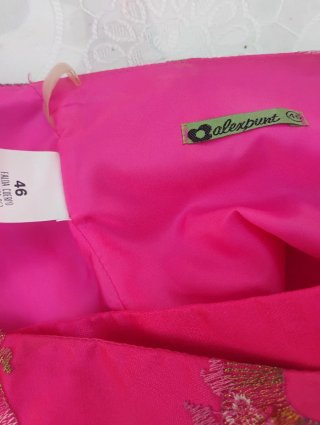 Vestido fiesta rosa señora