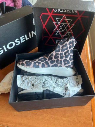 Botín calcetín Gioselin estampado leopardo