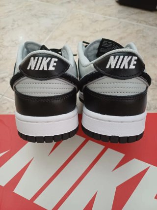 Nike Dunk Low Chenille Swoosh Black Grey