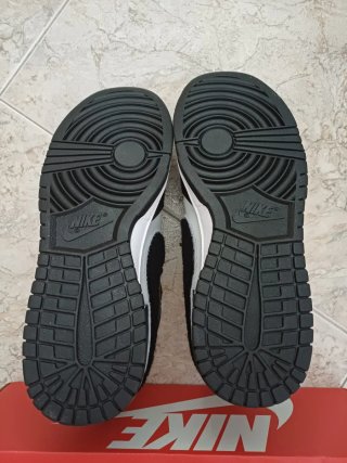 Nike Dunk Low Chenille Swoosh Black Grey