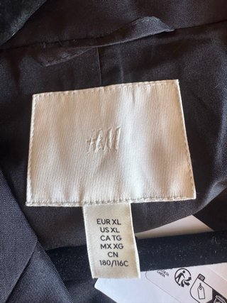 Blazer Largo H&M Negro Talla XL