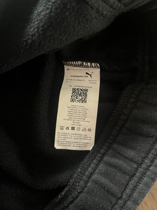Sudadera Puma Negra con Rayas Blancas
