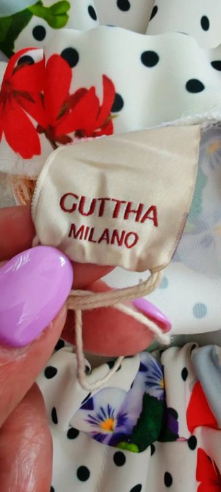 Pantaloni Guttha Milano Gamba Larga Vita Elastica