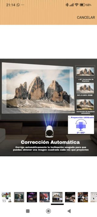 Proyector portátil 4k nuevo a estrenar