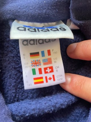 Chaqueta Adidas Vintage Azul y Naranja