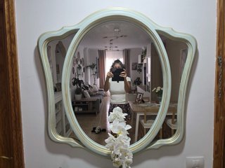 Recibidor Mueble + Espejo Estilo Clásico