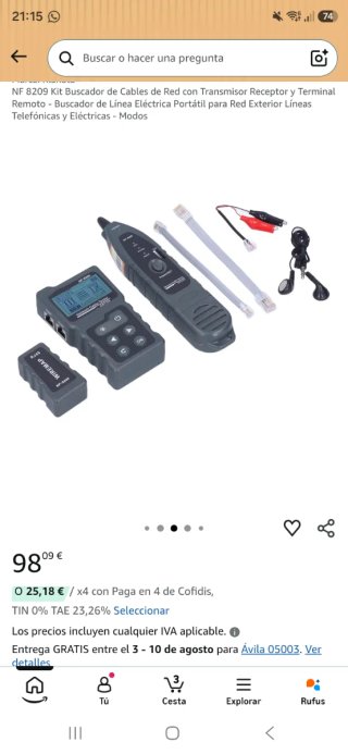 Buscador de cables NF-8209 VOYAFA
