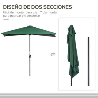Sombrilla de Pared 230x130x245 cm