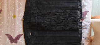 Top vaquero cremallera Zara negro
