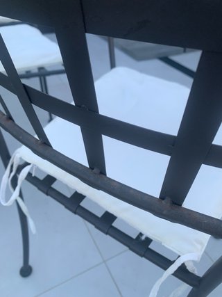 Silla de exterior con cojín de acero Gijón Leroy M