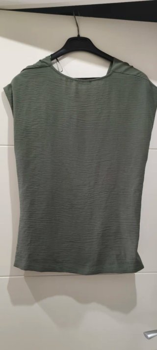 Blusa cruzada Zara verde oliva talla única