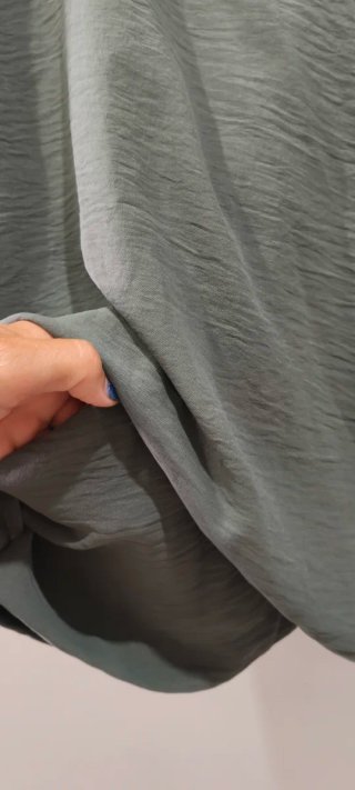 Blusa cruzada Zara verde oliva talla única