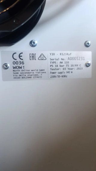 Máquina A/A Wurth Coolius A10 WOW!