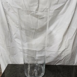 Jarrón grande de cristal transparente