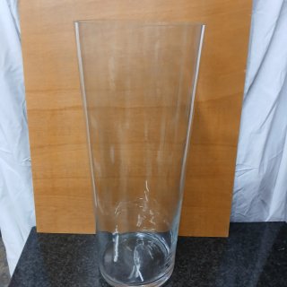 Jarrón grande de cristal transparente