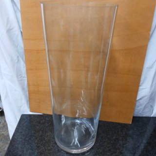 Jarrón grande de cristal transparente