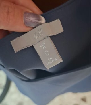 Top H&M Blu Spalline Taglia L
