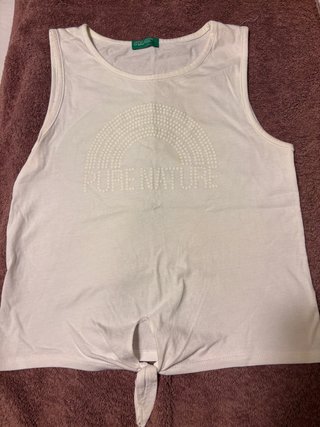 United Colors of Benetton Top Blanco Mujer Talla12