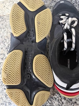 Balenciaga Triple S Talla 39 Negro Blanco