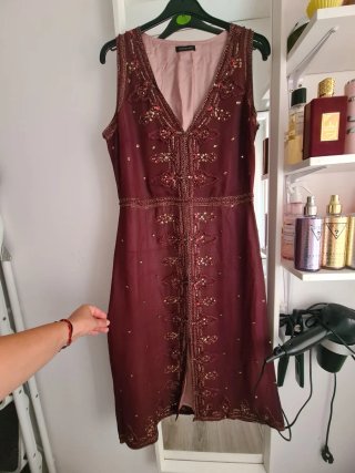 Vestido Massimo Dutti Seda Midi