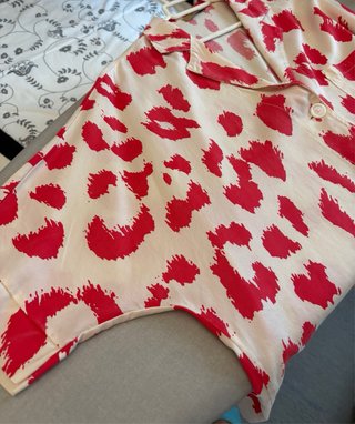 Chaqueta Verano tipo blasier Estampado Rojo