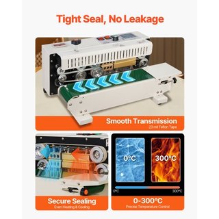 Continuous Bag Band Sealing Machine, 0.24-0.47 in/6-12 mm