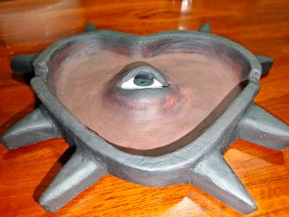 Bandeja decorativa corazón con ojo