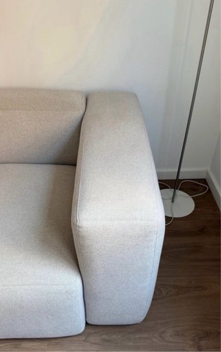 Sofá Blok 3 plzs chenilla beige 240 + 2 cojines ZH